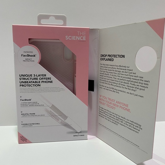 Tech21 Flex shock Evo Check IPhone X Case Pink - Picture 3 of 5
